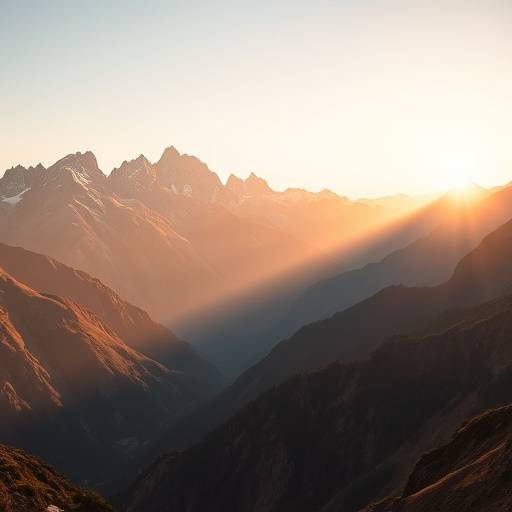 Fotografia de paisagem de montanhas ao amanhecer